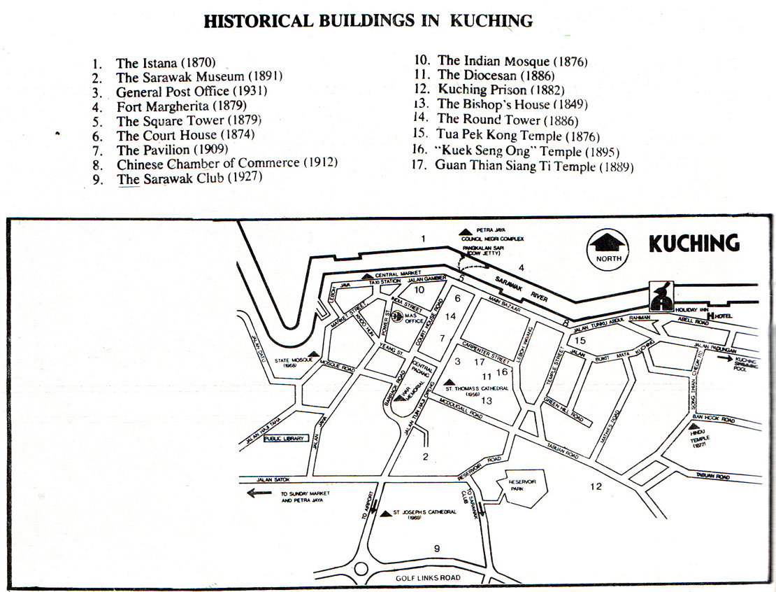 Kuching Historical Map Sarawak Heritage Society   Kuching Historical Map 